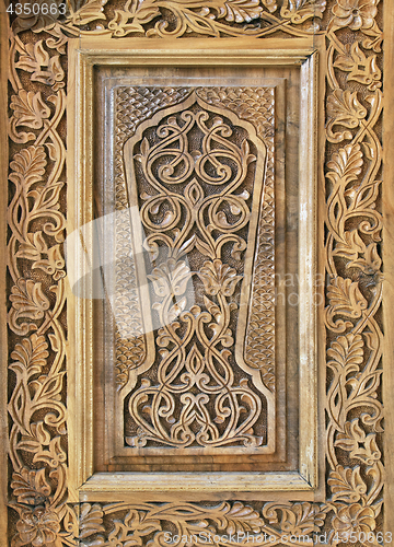 Image of Traditional wood carving, Uzbekistan