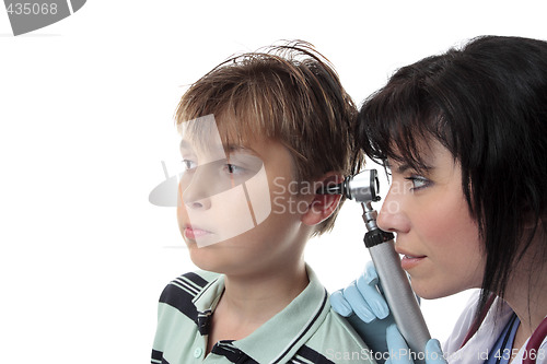 Image of Paediatrician checking ears