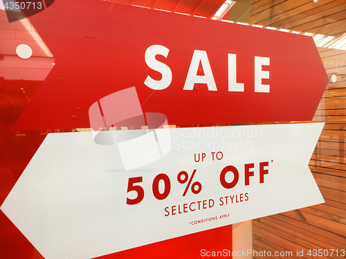 Image of Retails banner advertising sale sign