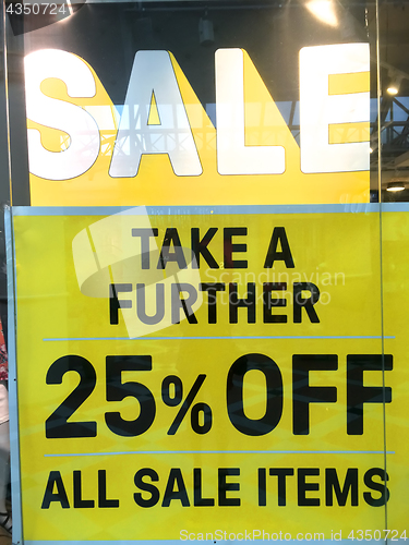 Image of Sale sign in shop window