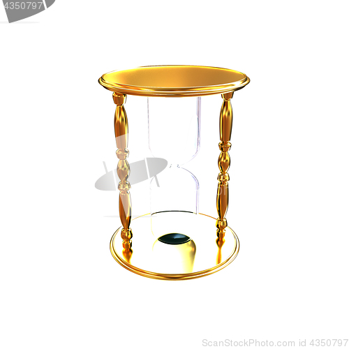 Image of Golden Hourglass. 3d illustration