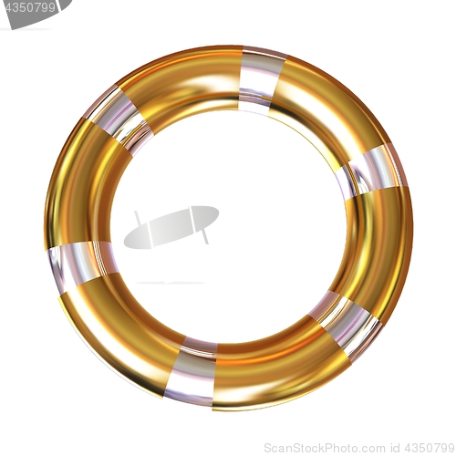 Image of blank pool ring isolated on white background. 3d illustration