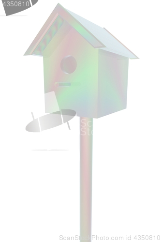 Image of birdhouse - souvenir. 3d illustration