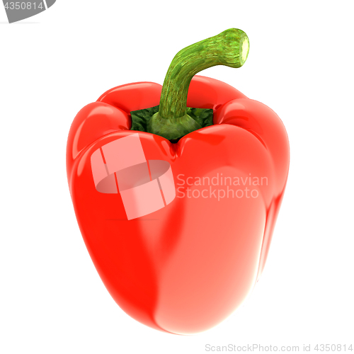 Image of Red bulgarian pepper. 3d illustration