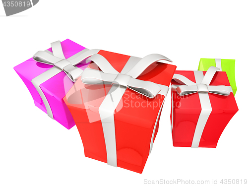 Image of Gift boxes. 3d illustration