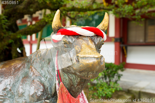 Image of Bull statue in Dazaifu Tenmangu Shrine