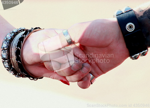 Image of Bikers hands.