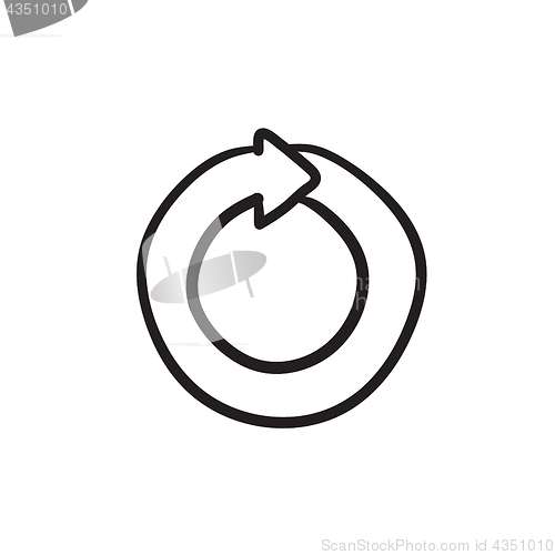 Image of Circular arrow sketch icon.