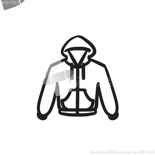 Image of Hoodie sketch icon.