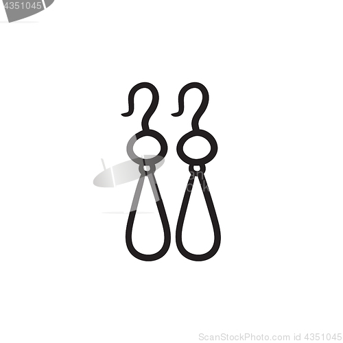 Image of Pair of earrings sketch icon.