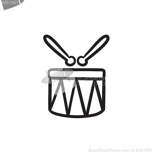 Image of Circus drum sketch icon.