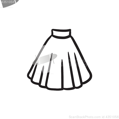 Image of Skirt sketch icon.