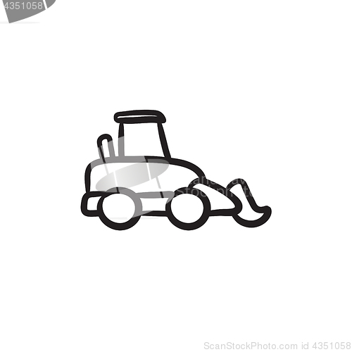 Image of Excavator sketch icon.