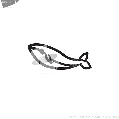 Image of Whale sketch icon.