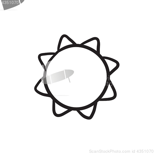 Image of Sun sketch icon.