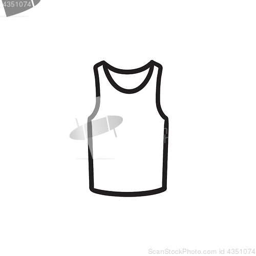 Image of Male singlet sketch icon.