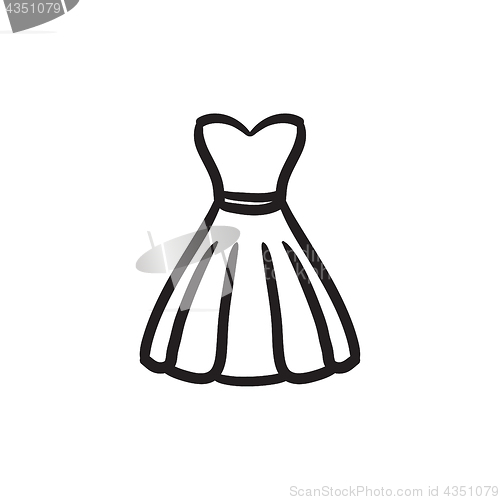 Image of Dress sketch icon.