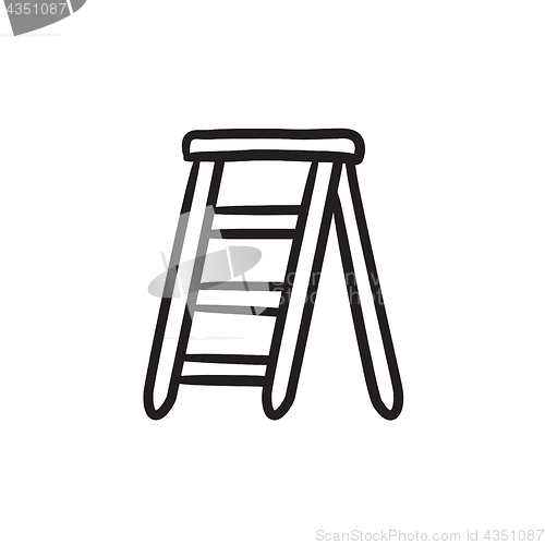 Image of Stepladder sketch icon.