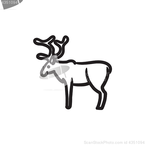 Image of Deer sketch icon.