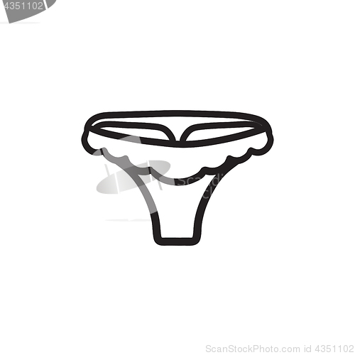 Image of Panties sketch icon.