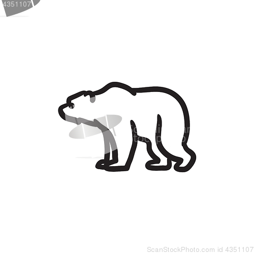 Image of Bear sketch icon.