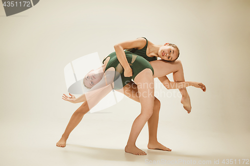 Image of The two modern ballet dancers