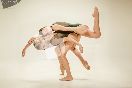 Image of The two modern ballet dancers