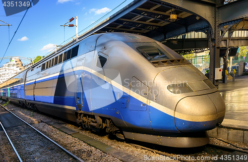 Image of Modern speed passenger train