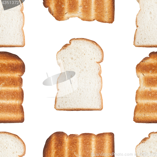 Image of Seamless pattern of sliced bread and toast