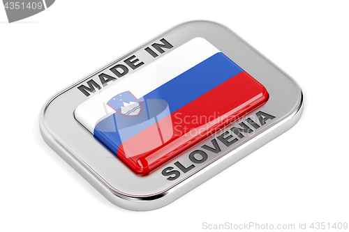 Image of Silver badge, made in Slovenia