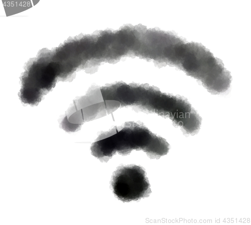 Image of wifi symbol on white background