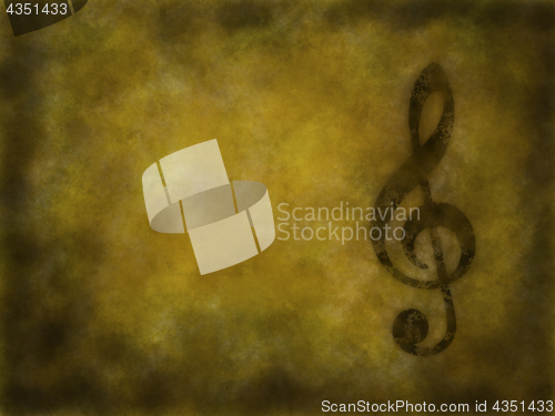 Image of clef on grunge background