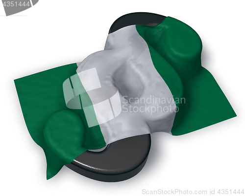 Image of flag of nigeria and paragraph symbol - 3d illustration