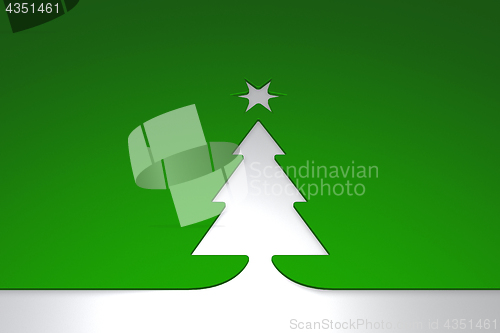 Image of christmas tree - 3d rendering