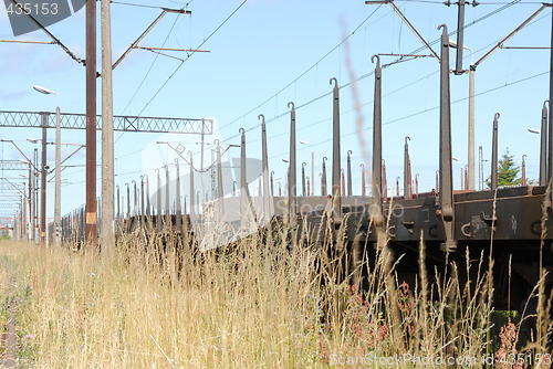 Image of Electrical train wires