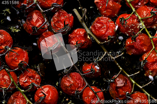 Image of Small red oven-baked tomatoes