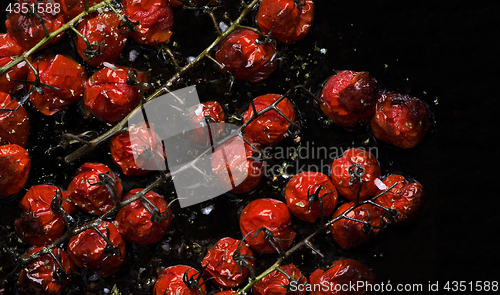 Image of Small red oven-baked tomatoes