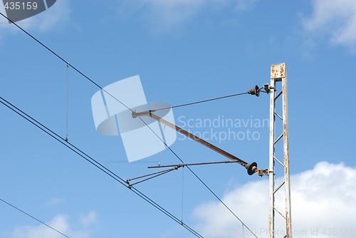 Image of Electrical train wires