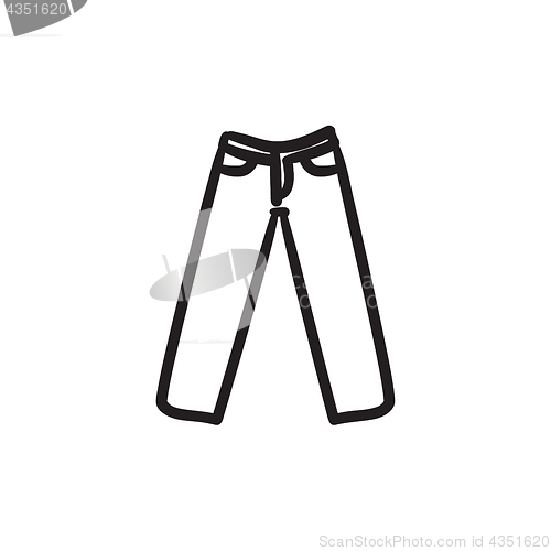 Image of Trousers sketch icon.