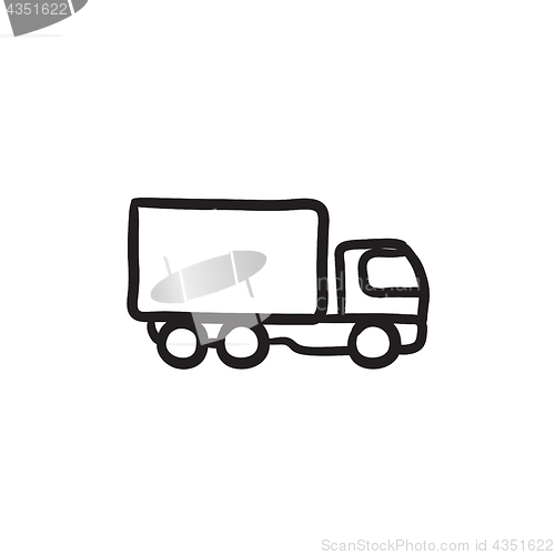 Image of Delivery truck sketch icon.