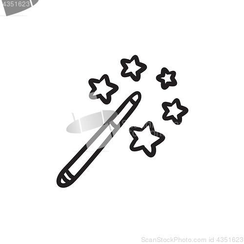 Image of Magic wand sketch icon.