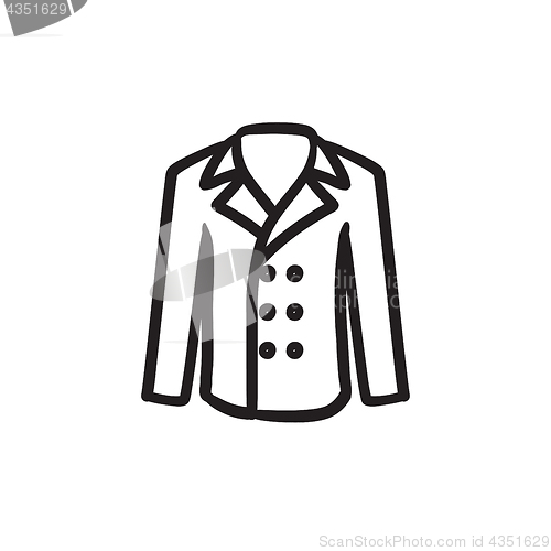 Image of Male coat sketch icon.