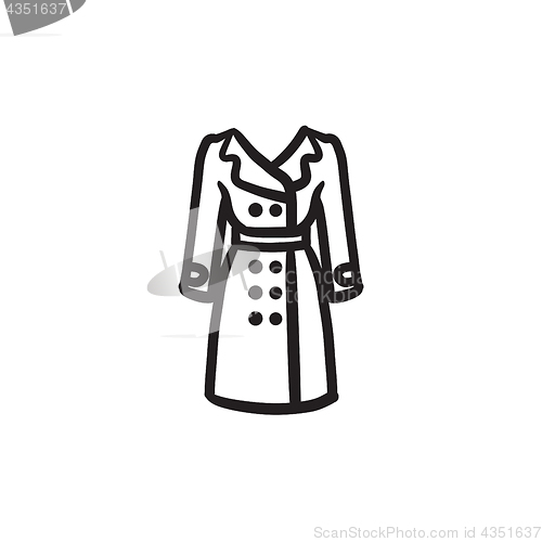 Image of Coat sketch icon.