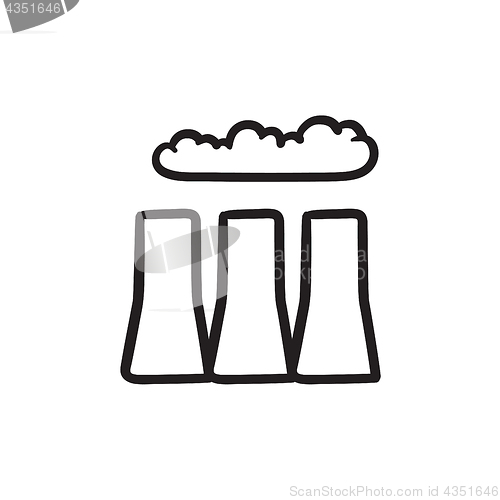 Image of Factory pipes sketch icon