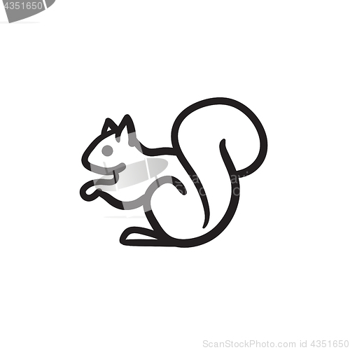 Image of Squirrel sketch icon.