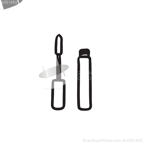 Image of Mascara sketch icon.