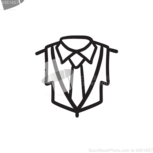 Image of Male suit sketch icon.