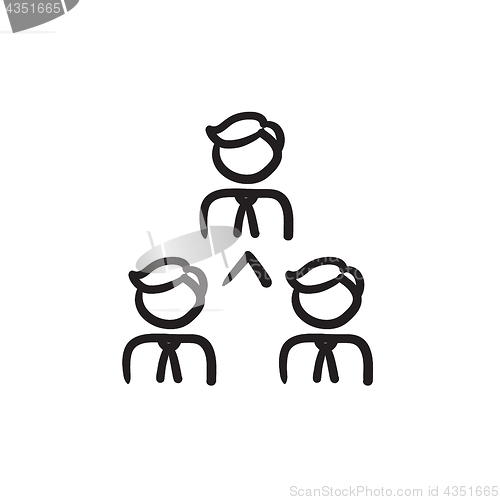 Image of Business team sketch icon.