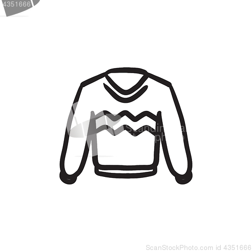 Image of Sweater sketch icon.