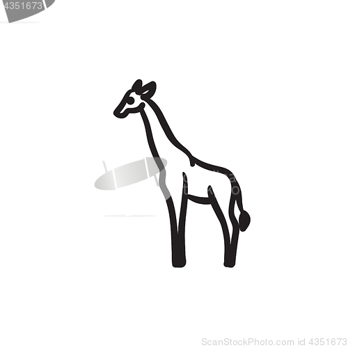 Image of Giraffe sketch icon.